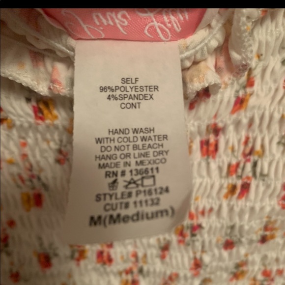 Pink Lily- Pick Your Love Cream Smocked Blouse - Picture 9 of 9